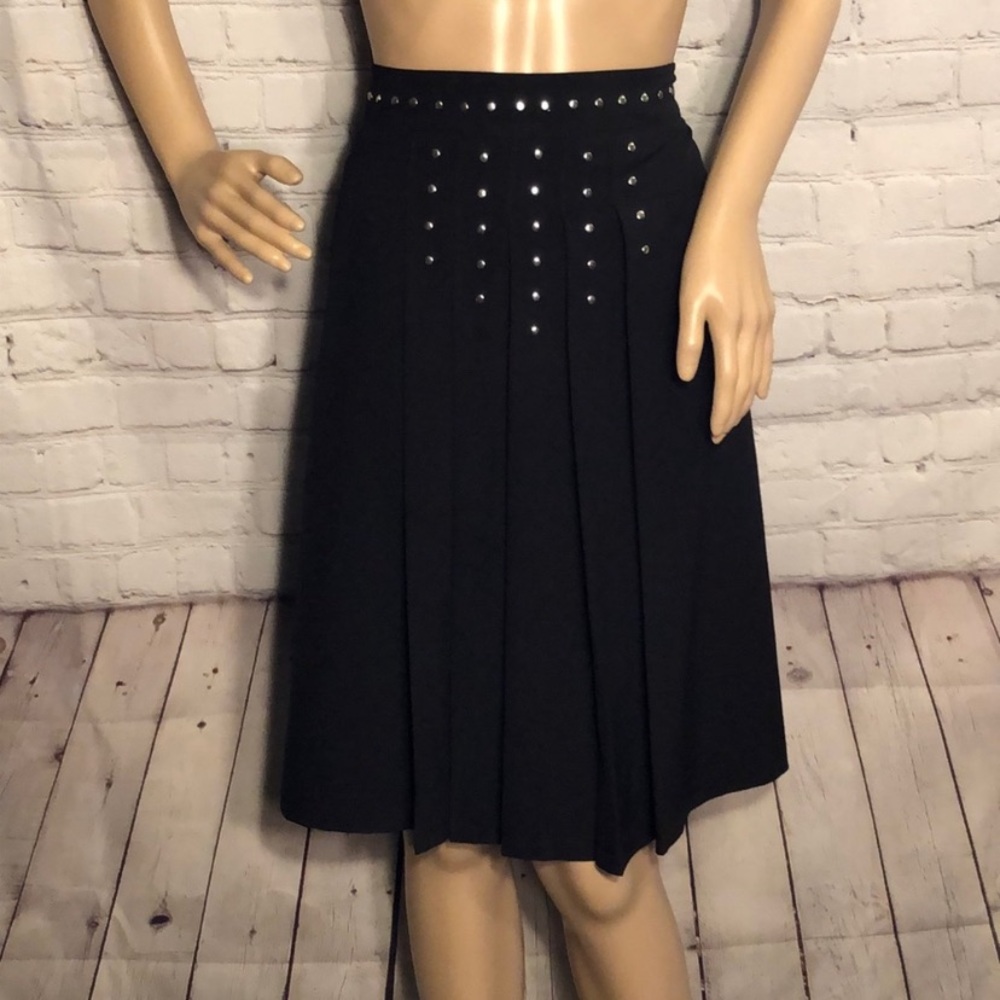 Relativity black studded pleated skirt size 2x